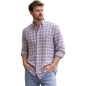 Ralph Lauren Blue Label Plaid Button Down Shirt Multicolor Pony Oversized Sz XS